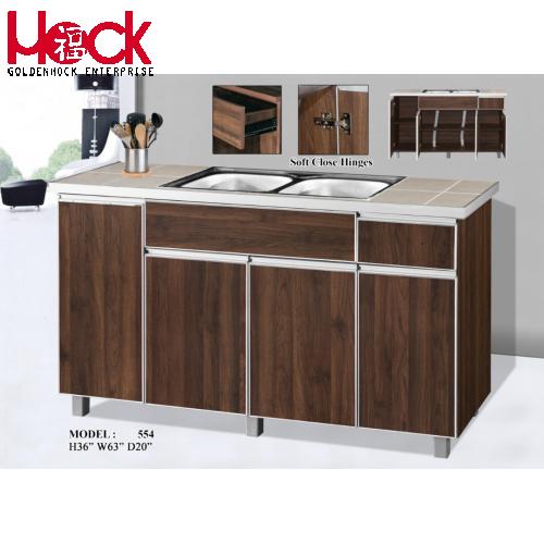 5ft Sink Cabinet 554 Walnut / 9554 Maple