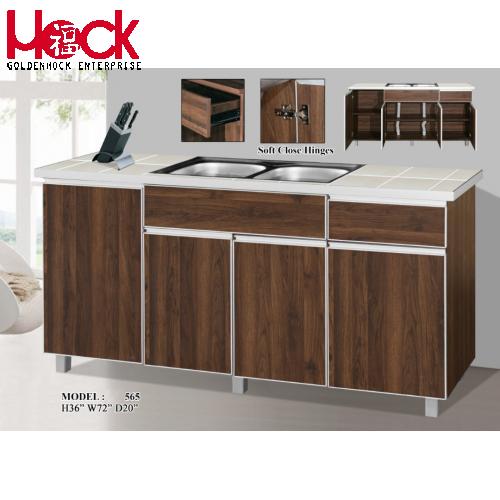 6ft Sink Cabinet 565 Walnut / 9565 Maple